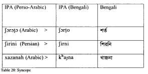 Linguistic analysis of Perso-Arabic loanwords
